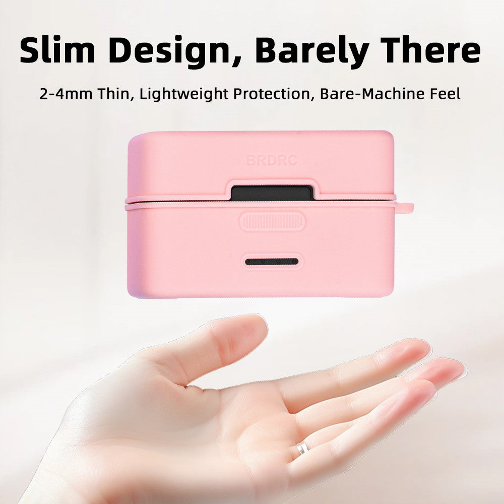 For DJI Mic Mini Charging Case Protective Cover Microphone Silicone Case with Carabiner