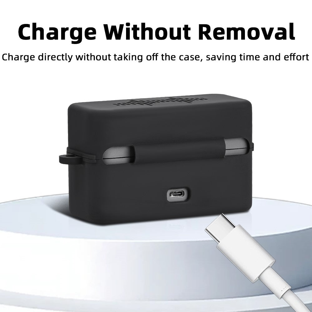 For DJI Mic Mini Charging Case Protective Cover Microphone Silicone Case with Carabiner