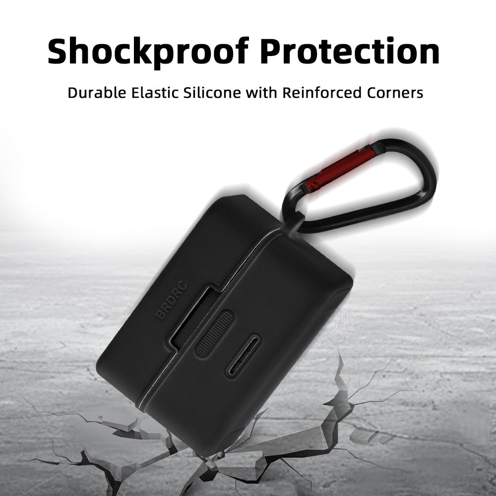 For DJI Mic Mini Charging Case Protective Cover Microphone Silicone Case with Carabiner
