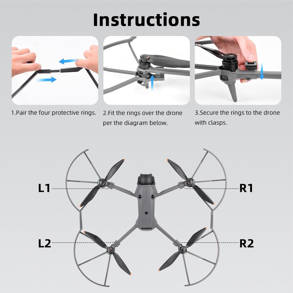 BRDRC 2Pcs For DJI Mavic 4 Pro Propeller Protector Guard PC Anti Collision Propeller Ring