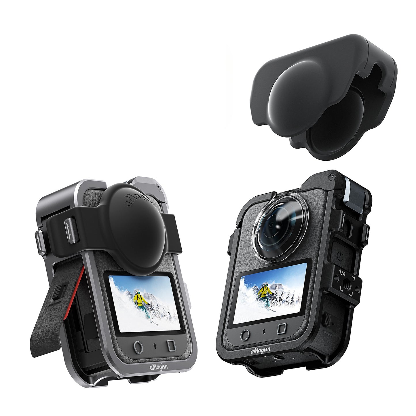AMAGISN For DJI Osmo 360 Camera Metal Cage Protective Frame Professional Protection Quick Release Housing