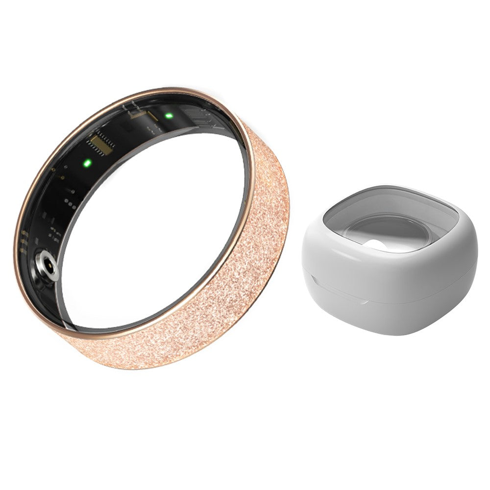 Vring-3 Frosted Bluetooth-compatible Sleep Health Monitoring Smart Ring Stainless Steel Finger Ring, with Charging Case