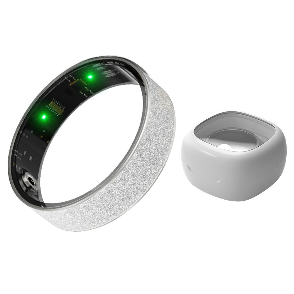 Vring-3 Frosted Bluetooth-compatible Sleep Health Monitoring Smart Ring Stainless Steel Finger Ring, with Charging Case