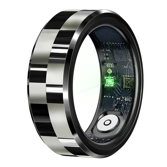 R9 Multifunctional Stainless Steel Smart Ring Heart Rate Blood Oxygen Sleep Monitoring Ring with Charging Case