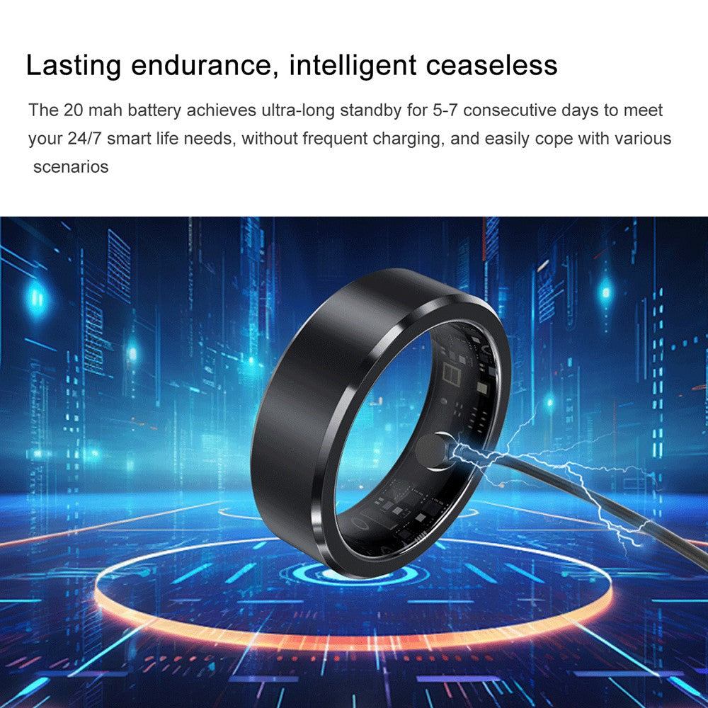 S1 Heart Rate Blood Oxygen Sleep Monitoring Ring Outdoor Sport Smart Finger Ring with Charging Case