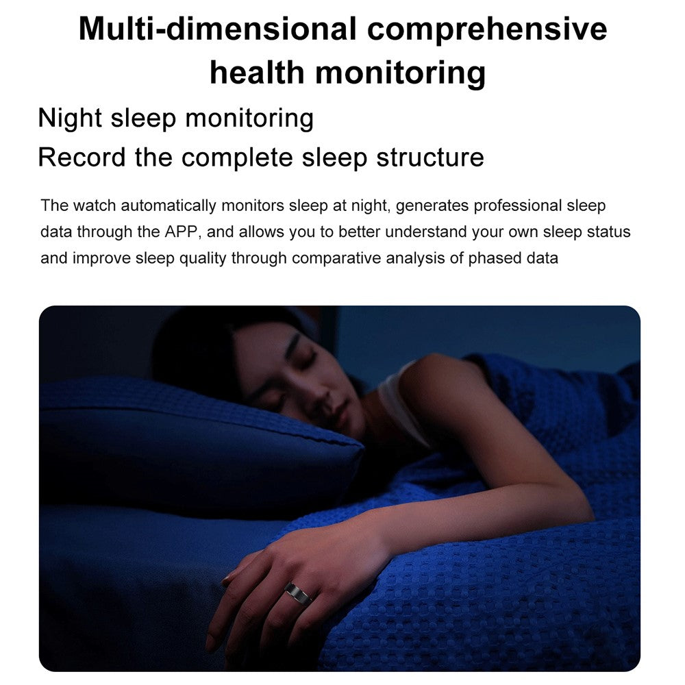S1 Heart Rate Blood Oxygen Sleep Monitoring Ring Outdoor Sport Smart Finger Ring with Charging Case
