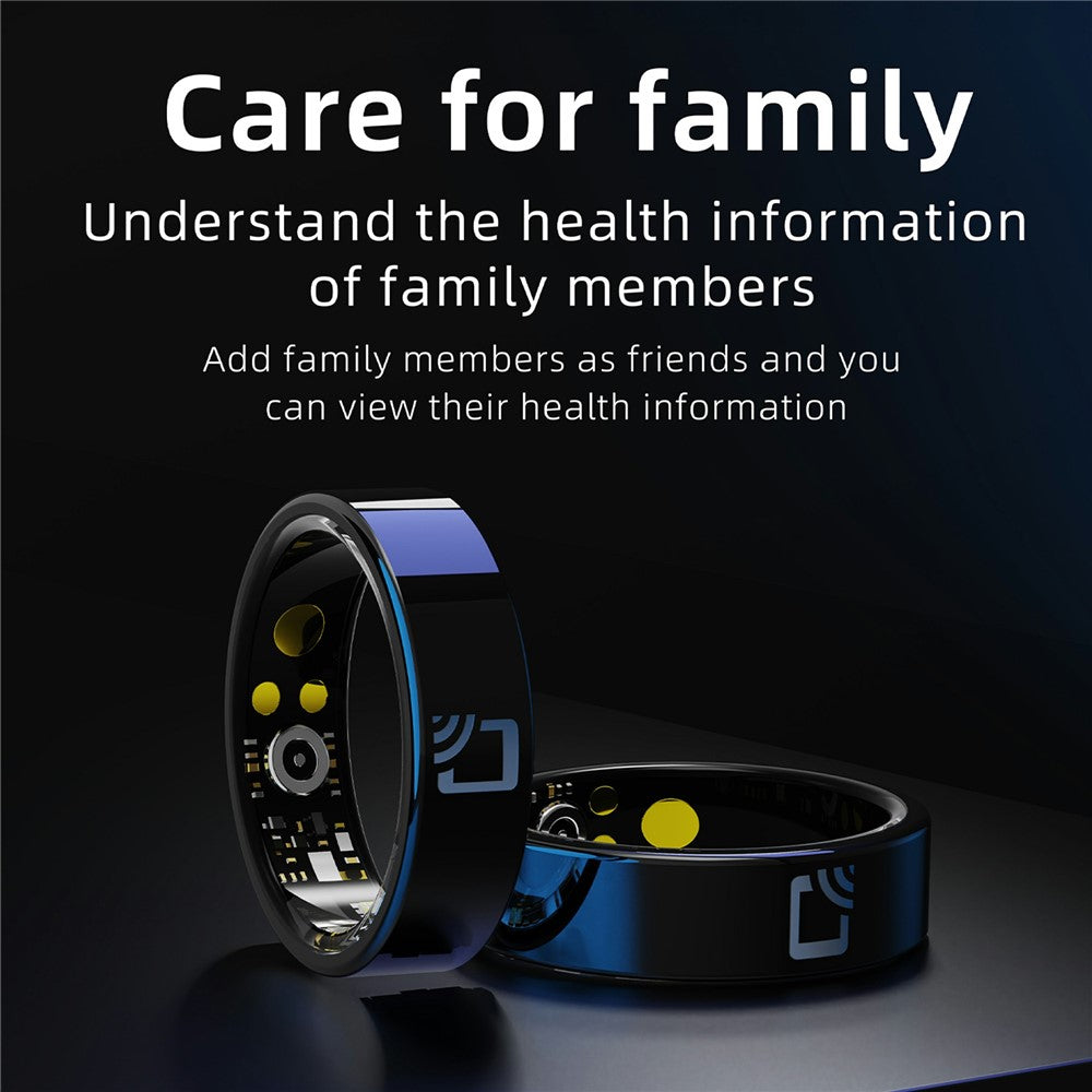 R20 Ceramic+Resin Sleep Heart Rate Health Monitoring Smart Ring with Charging Case