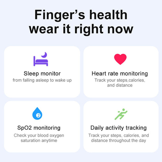 R03 Sleep Tracker Blood Oxygen Heart Rate Monitor Multifunction Smart Ring ( Magnetic Cable Charging )