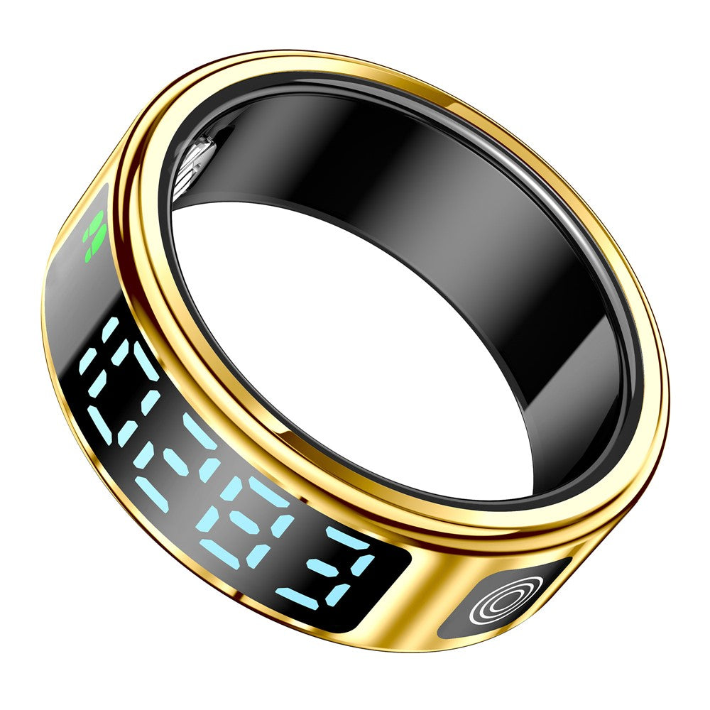 SR08 Digital Display Smart Ring Sleep Tracker Blood Oxygen Heart Rate Monitor Ring ( Magnetic Cable Charging )