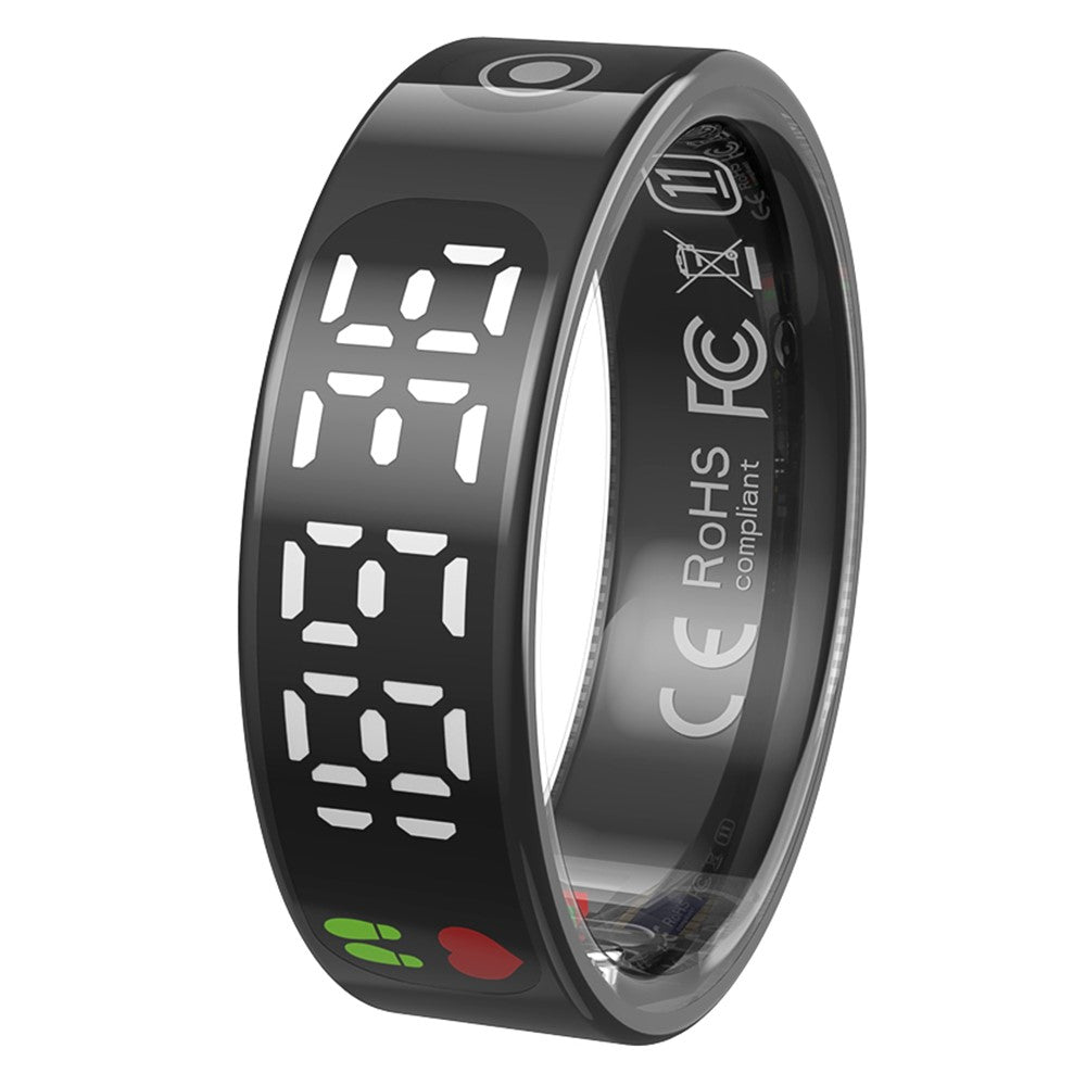 TK9 Digital Display Smart Ring Heart Rate Blood Pressure Sleep Monitor Waterproof Gesture Control Finger Ring