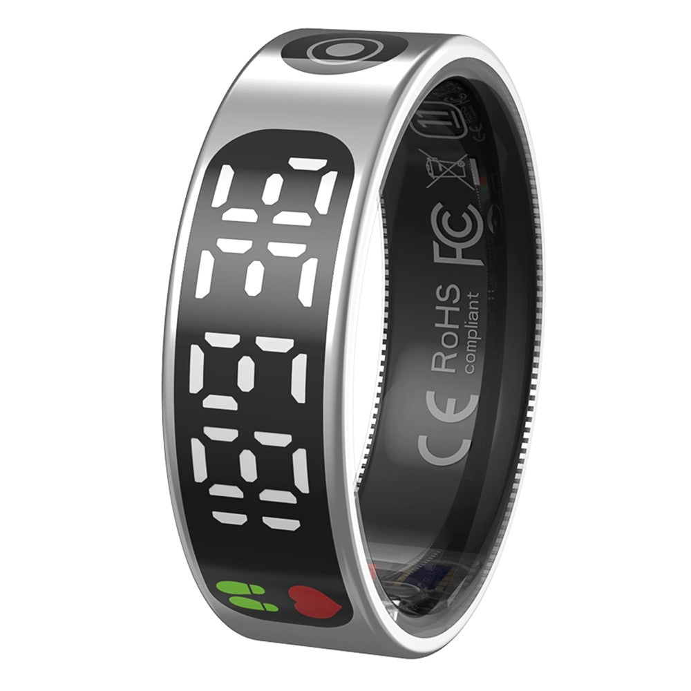 TK9 Digital Display Smart Ring Heart Rate Blood Pressure Sleep Monitor Waterproof Gesture Control Finger Ring