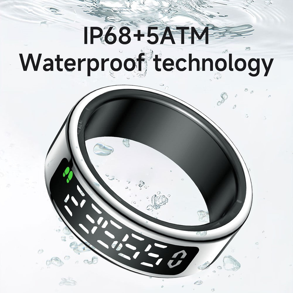 SY01 Digital Display Smart Ring Sleep Blood Oxygen Heart Rate Monitor Ring with Charging Case