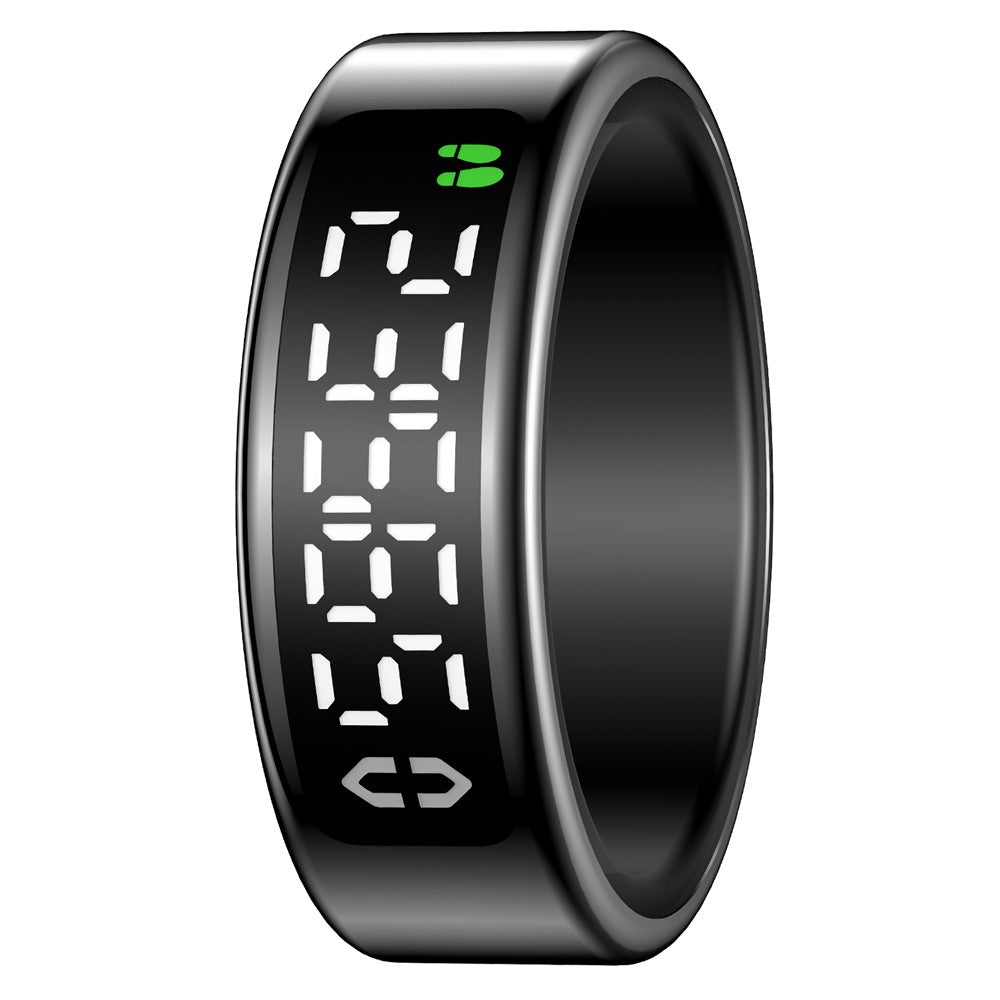 SY01 Digital Display Smart Ring Sleep Blood Oxygen Heart Rate Monitor Ring with Charging Case