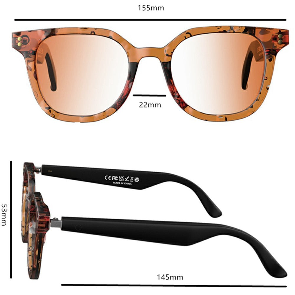 A12 Smart AI Real Time Translation Bluetooth-compatible Glasses Open Ear Music Sunglasses