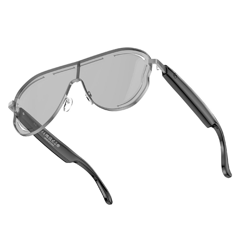 A17 Stainless Steel Large Frame Smart Glasses AI Translation Bluetooth-compatible Audio Sunglasses