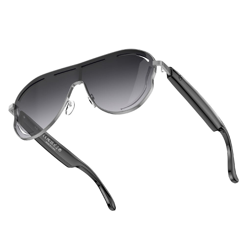 A17 Stainless Steel Large Frame Smart Glasses AI Translation Bluetooth-compatible Audio Sunglasses