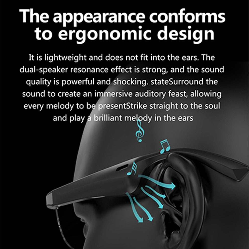 GL1 Real Time Translation Bluetooth-compatible AI Smart Glasses UV Protection Music Sunglasses