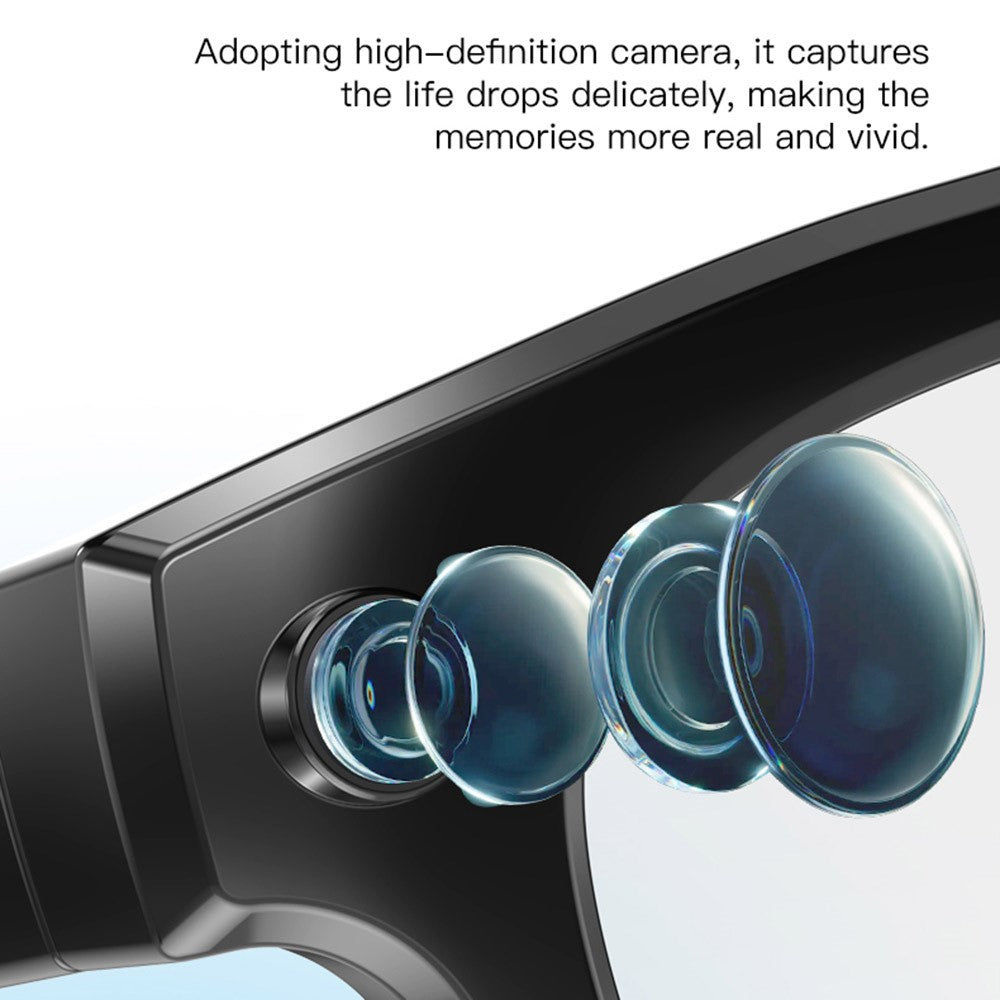 GS380 Real Time Translation AI Smart Glasses with HD Camera Bluetooth-compatible Audio Music Sunglasses