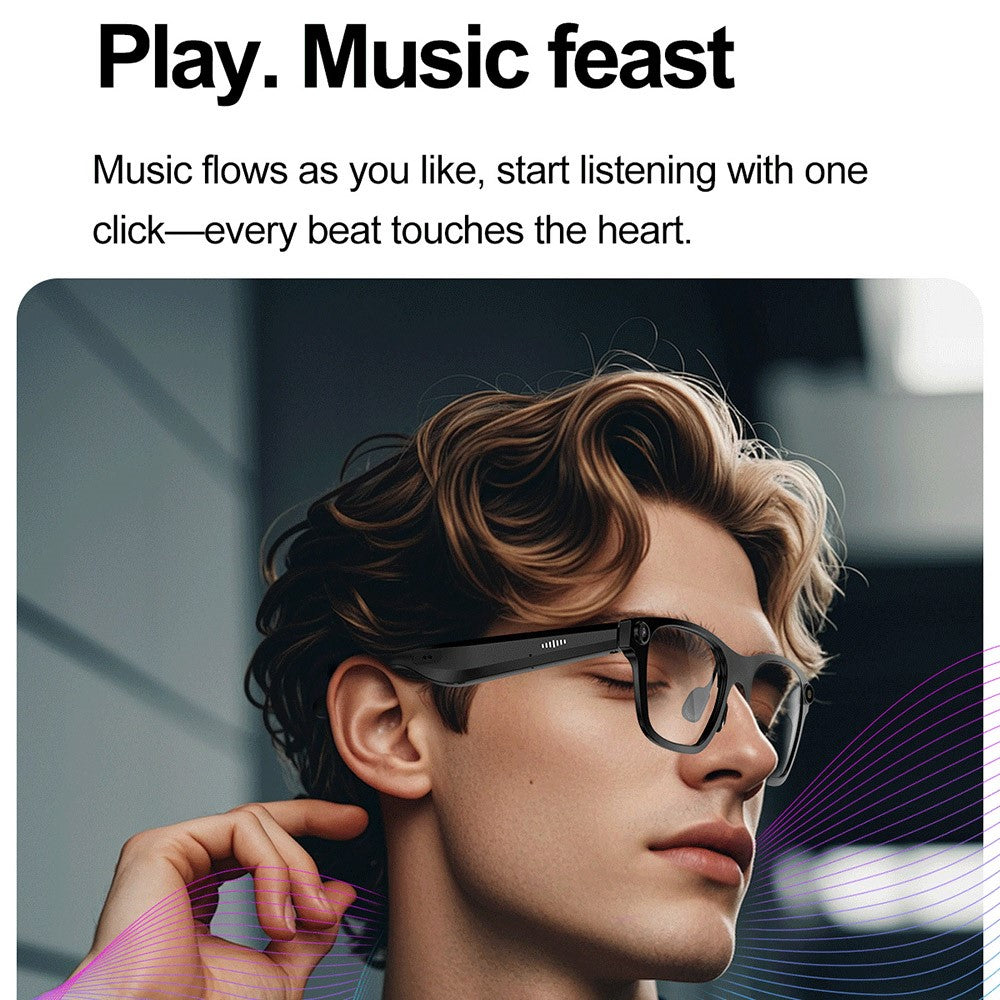 S336 AI Translator Smart Glasses Bluetooth-compatible Calling 5MP Anti Shake Video Recording Cam