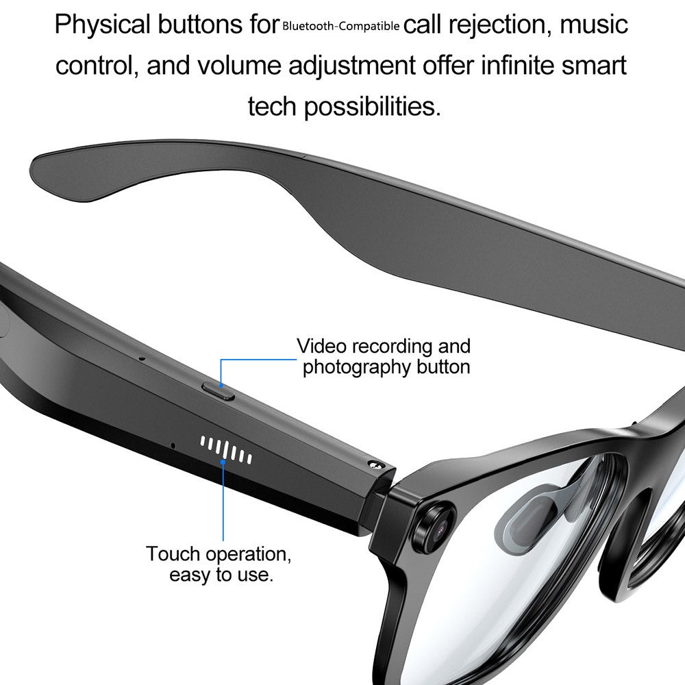 S336 AI Translator Smart Glasses Bluetooth-compatible Calling 5MP Anti Shake Video Recording Cam