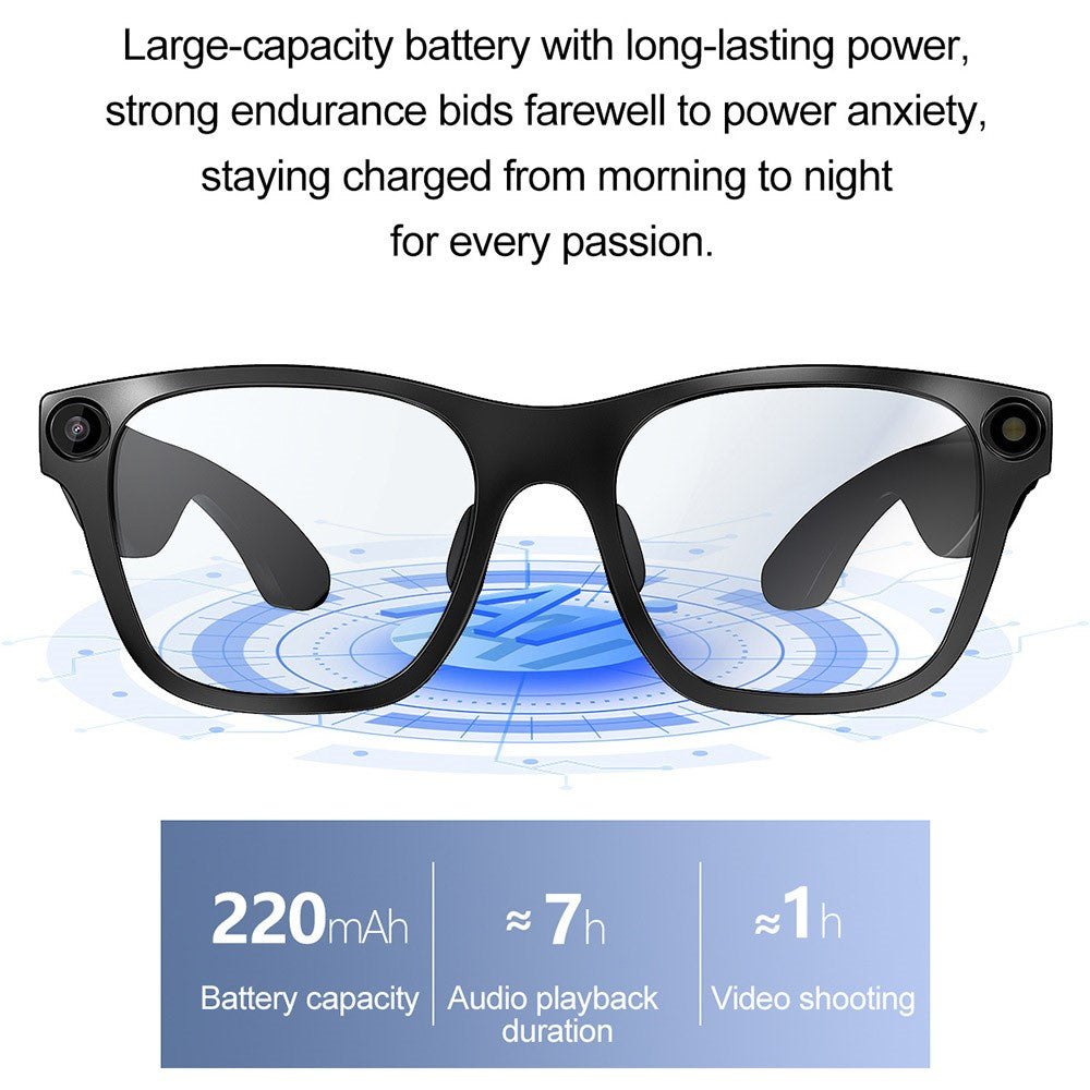 S336 AI Translator Smart Glasses Bluetooth-compatible Calling 5MP Anti Shake Video Recording Cam