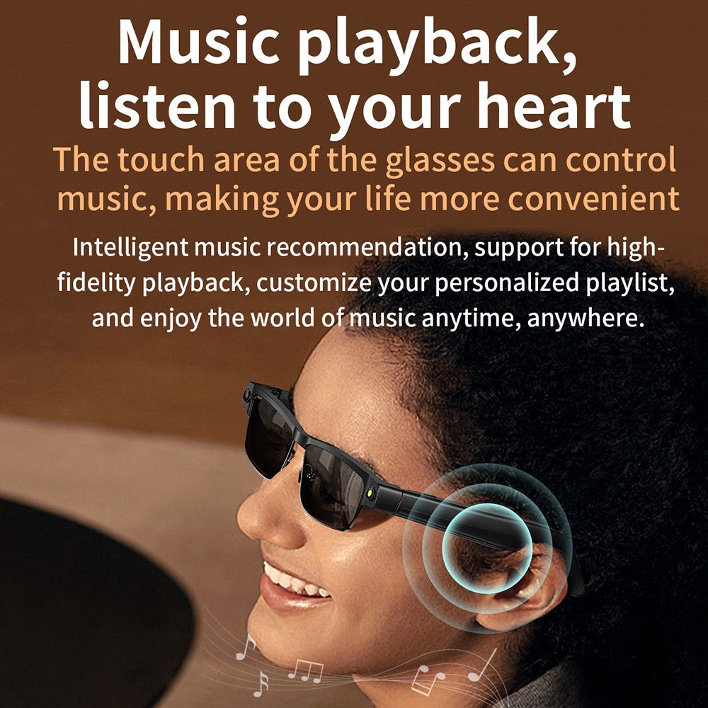 L802 AI Translator Smart Glasses 8MP Anti Shake Camera Video Recording Music Playback Voice Call Eyeglasses