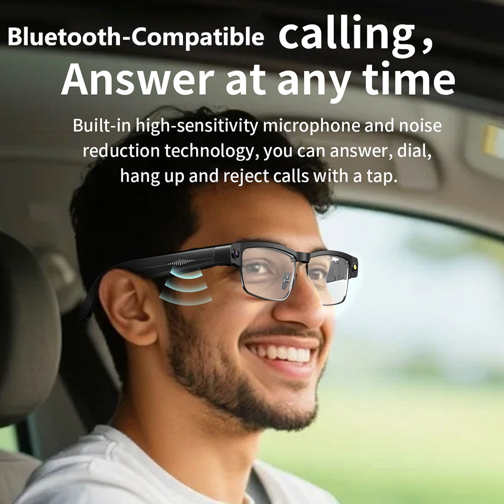L802 AI Translator Smart Glasses 8MP Anti Shake Camera Video Recording Music Playback Voice Call Eyeglasses