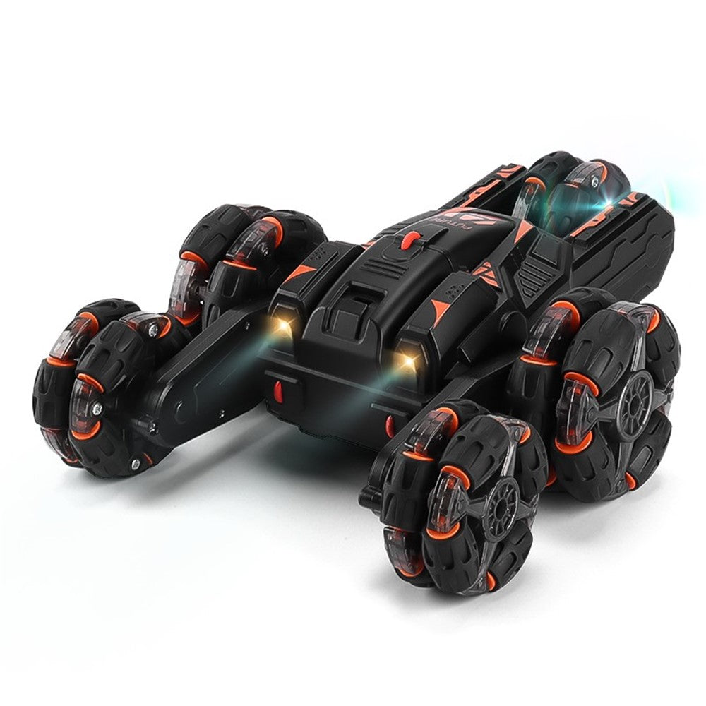 JJRC JC05 2.4Ghz Double Sided Stunt Car Five-Wheel Swing Arm Drift Car Watch Gesture / Remote Controller Car Toy with Colorful Light, Music