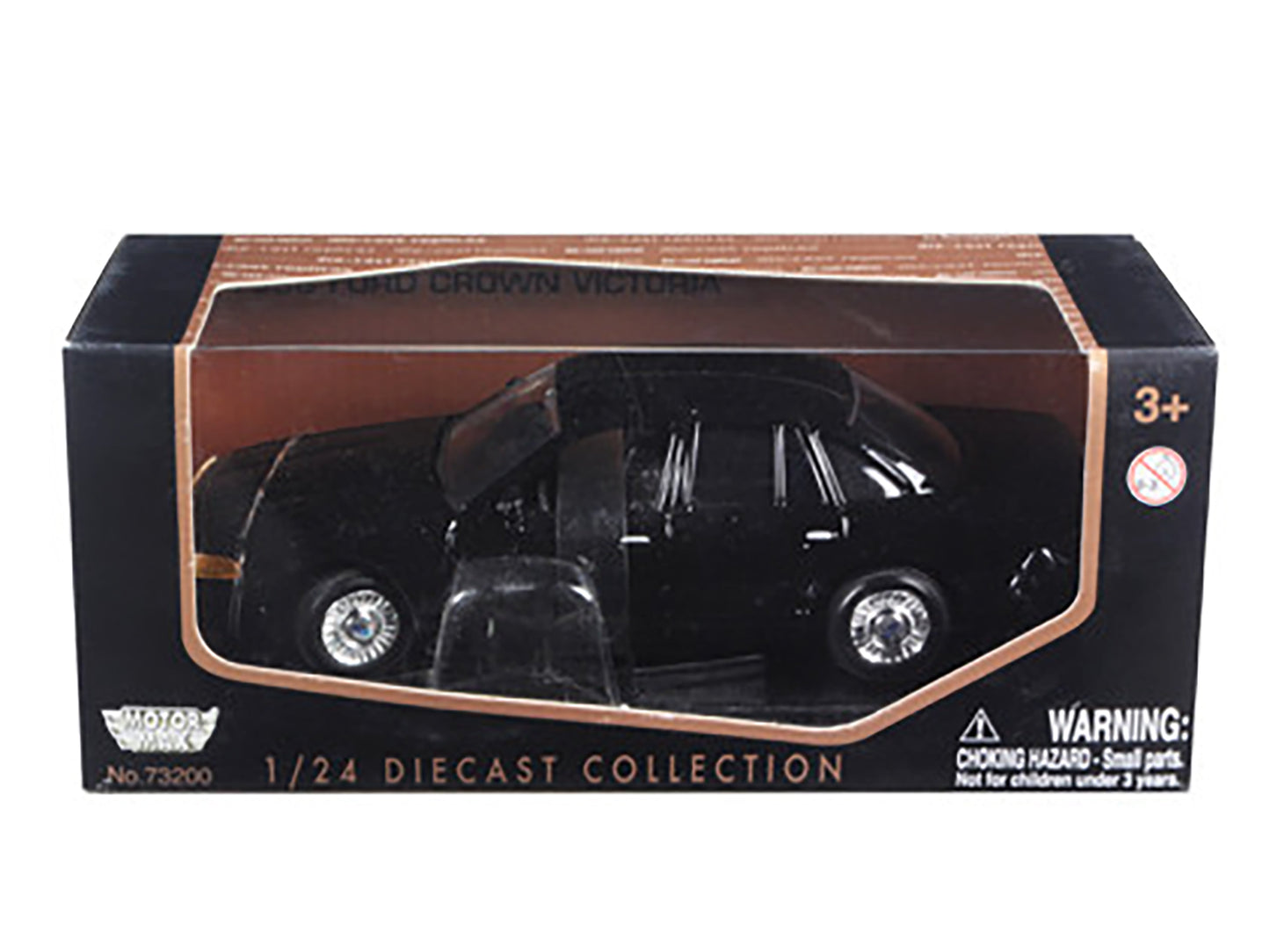 1998 Ford Crown Victoria Black 1/24 Diecast Model Car by Motormax