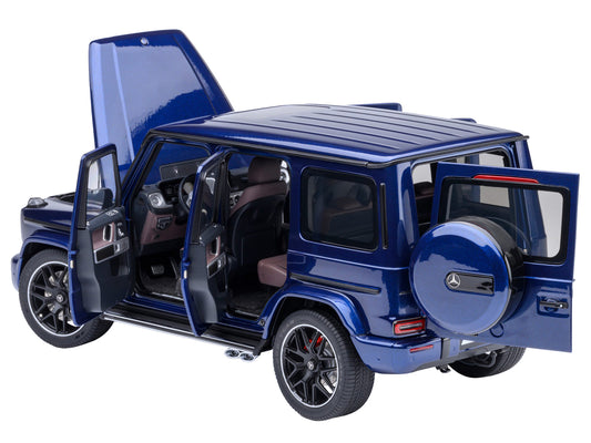 2019 Mercedes-Benz AMG G63 Brilliant Blue Metallic 1/18 Model Car by Autoart