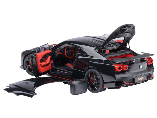 Nissan GT-R50 By ItalDesign Black and Matt Black 1/18 Model Car by Autoart