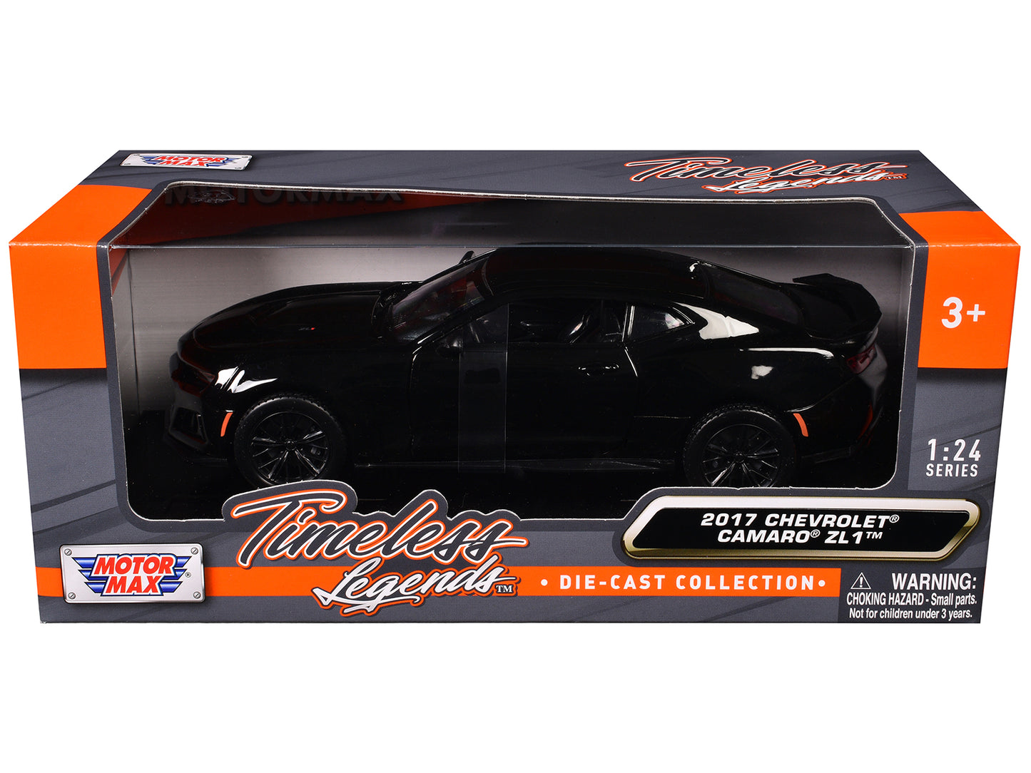 2017 Chevrolet Camaro ZL1 Black 1/24 Diecast Model Car by Motormax