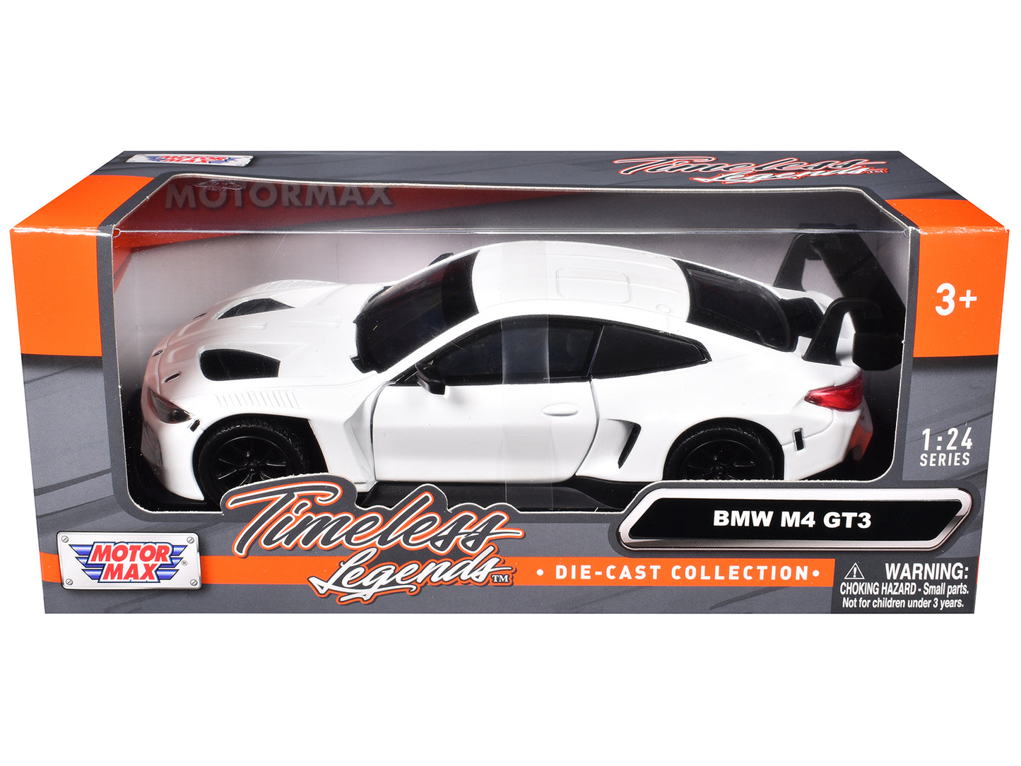 BMW M2 GT3 White "Timeless Legends" Series 1/24 Diecast Model Car by Motormax