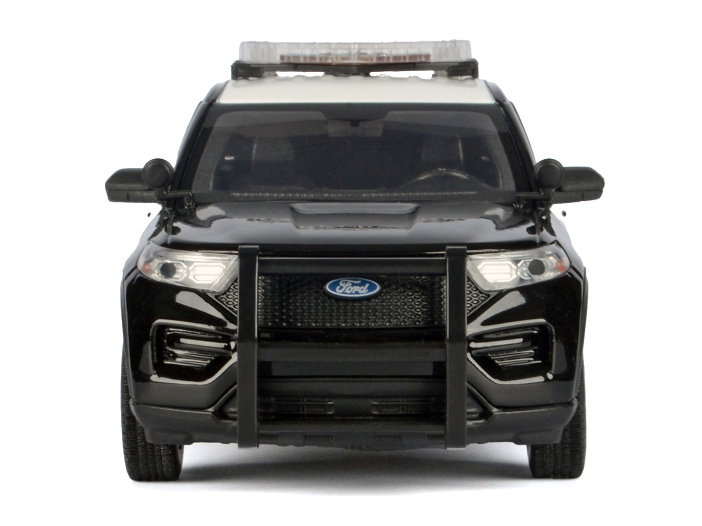 2022 Ford Police Interceptor Utility Black and White "Los Angeles Police Department (LAPD)" with Flashing Light Bar and Front and Rear Lights and Sounds 1/24 Diecast Model Car by Motormax