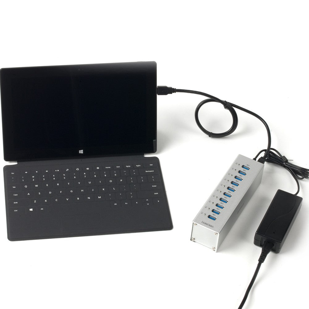 ORICO Aluminum Alloy 10-Port USB3.0 HUB with Power Adapter & Cable (A3H10)