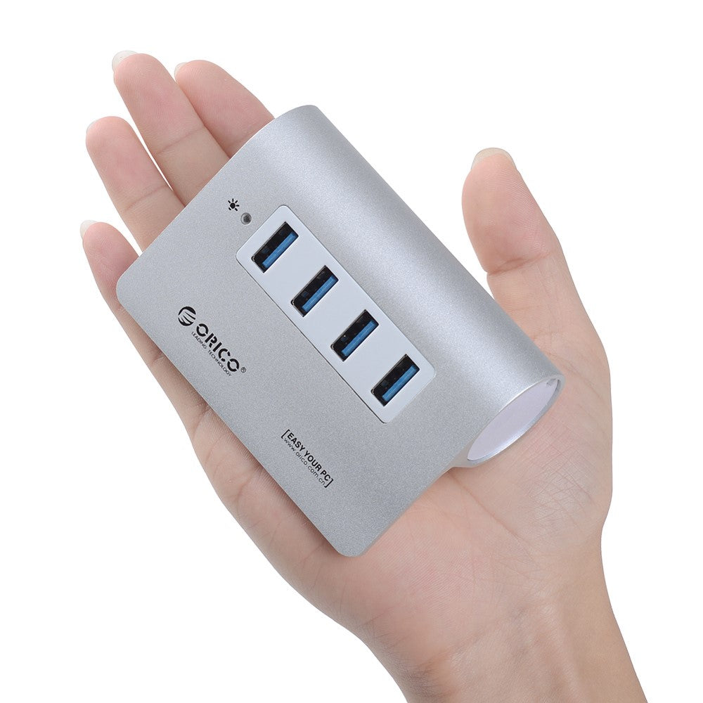 ORICO Multiple protections Plug and Play Aluminum Alloy 4 Ports USB 3.0 Hub (M3H4)
