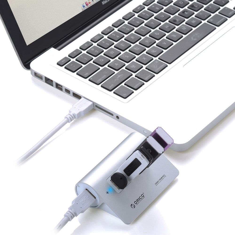 ORICO Multiple protections Plug and Play Aluminum Alloy 4 Ports USB 3.0 Hub (M3H4)