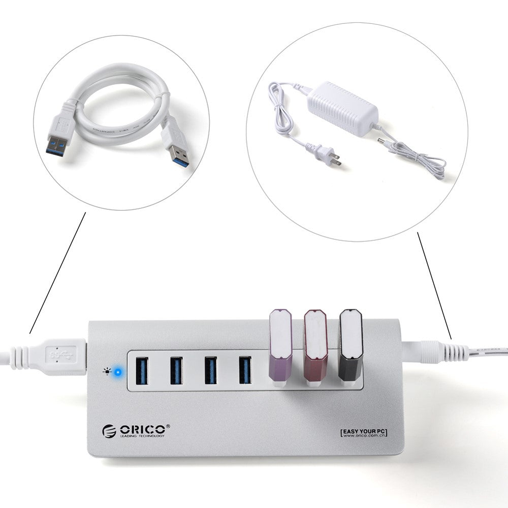 ORICO Aluminum 7 Ports USB 3.0 Hub with USB 3.0 Cable (M3H7)