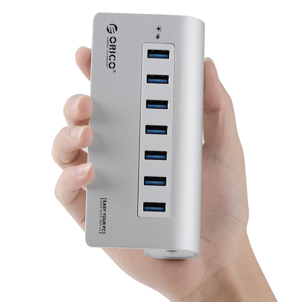 ORICO Aluminum 7 Ports USB 3.0 Hub with USB 3.0 Cable (M3H7)
