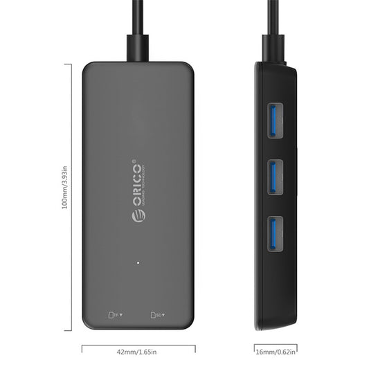 ORICO 2 in 1 3-Port USB 3.0 HUB + Card Reader (H3TS-U3)