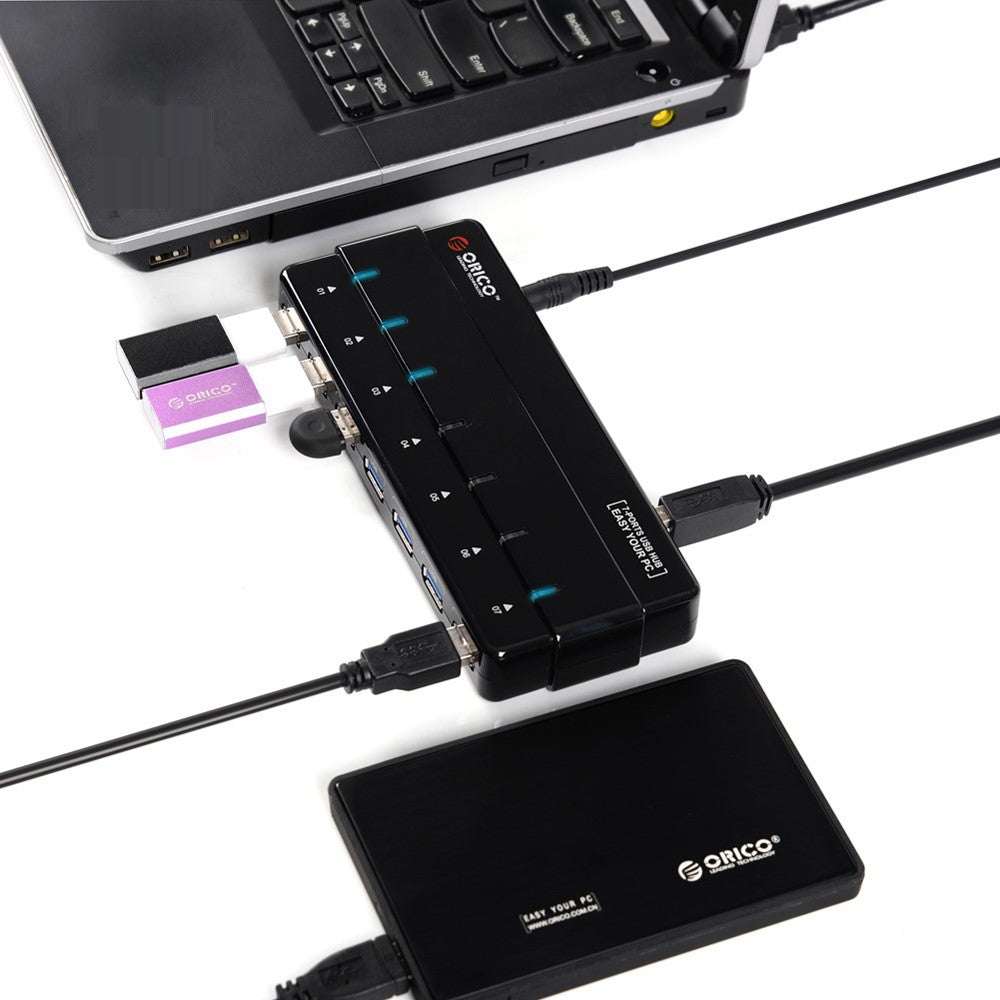 ORICO ABS 7-Port USB 3.0 HUB with Power Adapter & Cable (H7928-U3)