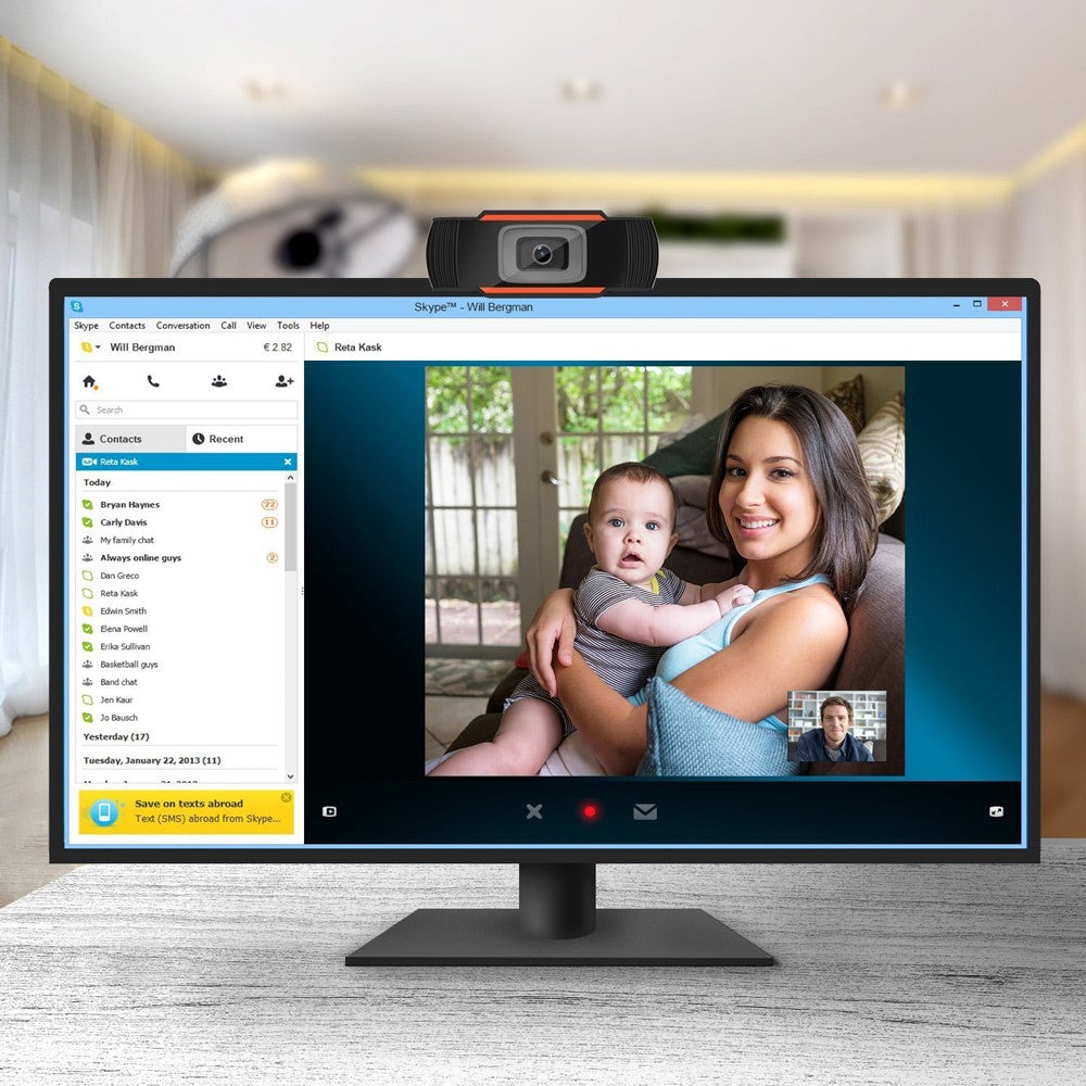 USB 2.0 PC Camera Video Record HD 12.0MP Webcam Web Camera with Mic for Computer Laptop