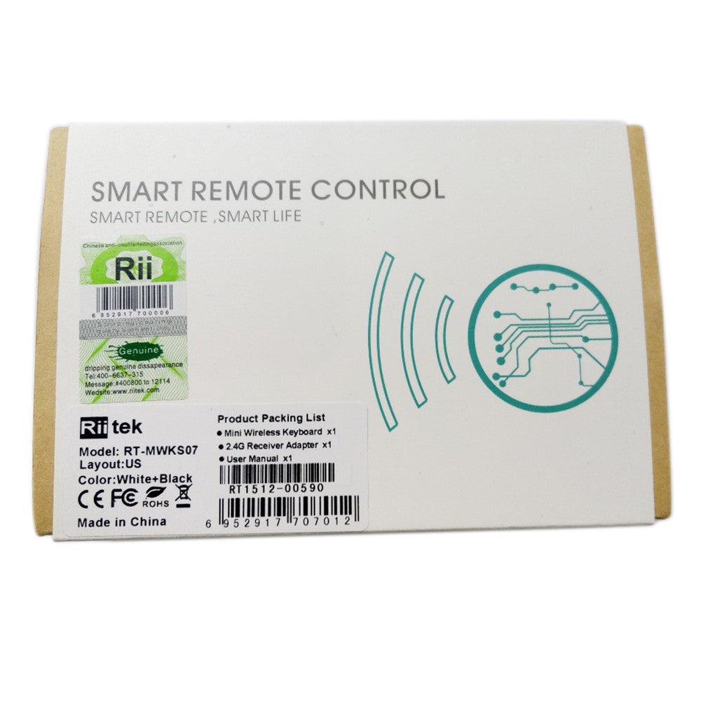 RII Mini i7 2.4Ghz Mini Wireless Air Mouse Remote Combo for TV Box PC Laptop