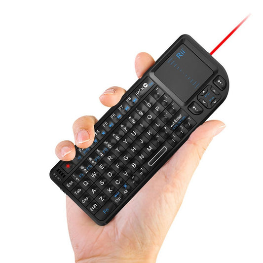 RII Mini V3 2.4GHz Wireless QWERTY Keyboard Touchpad Air Mouse with Backlit (English Version)