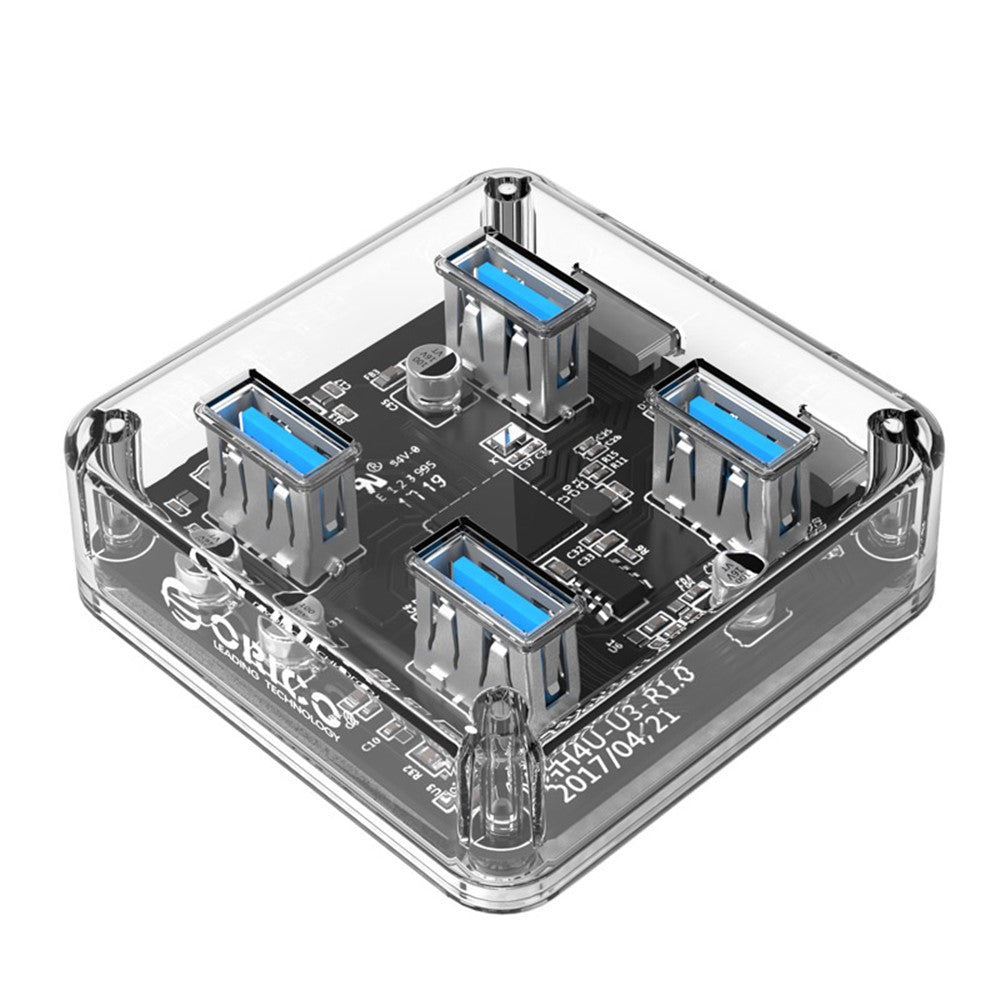 ORICO Mini 4 Ports USB3.0 Hub with Micro USB Port Support Offline Power, Cable Length: 100cm (MH4U-U3-10)
