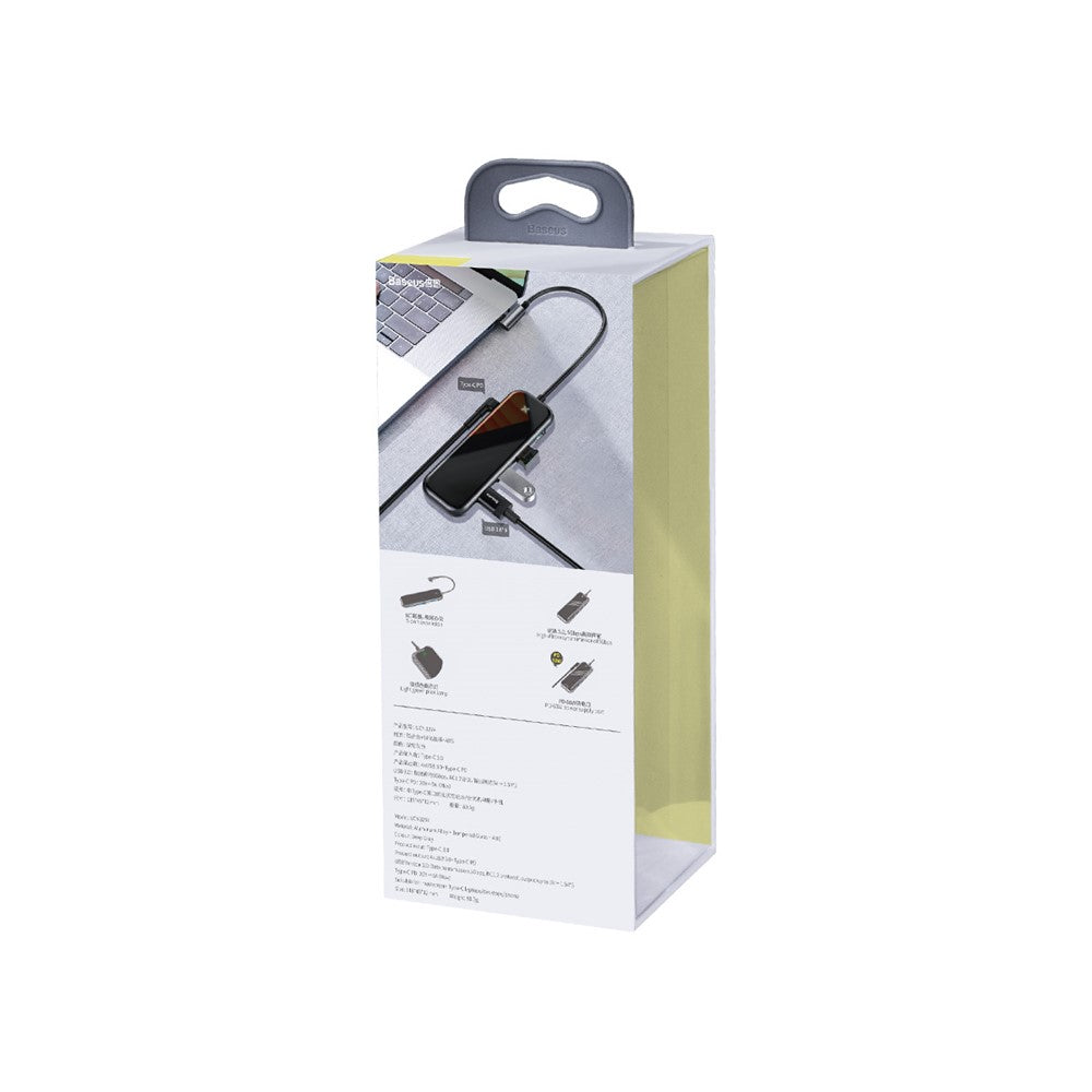 BASEUS Multi-function HUB Type-C to USB3.0*4+PD for Mobile Phone and Computer