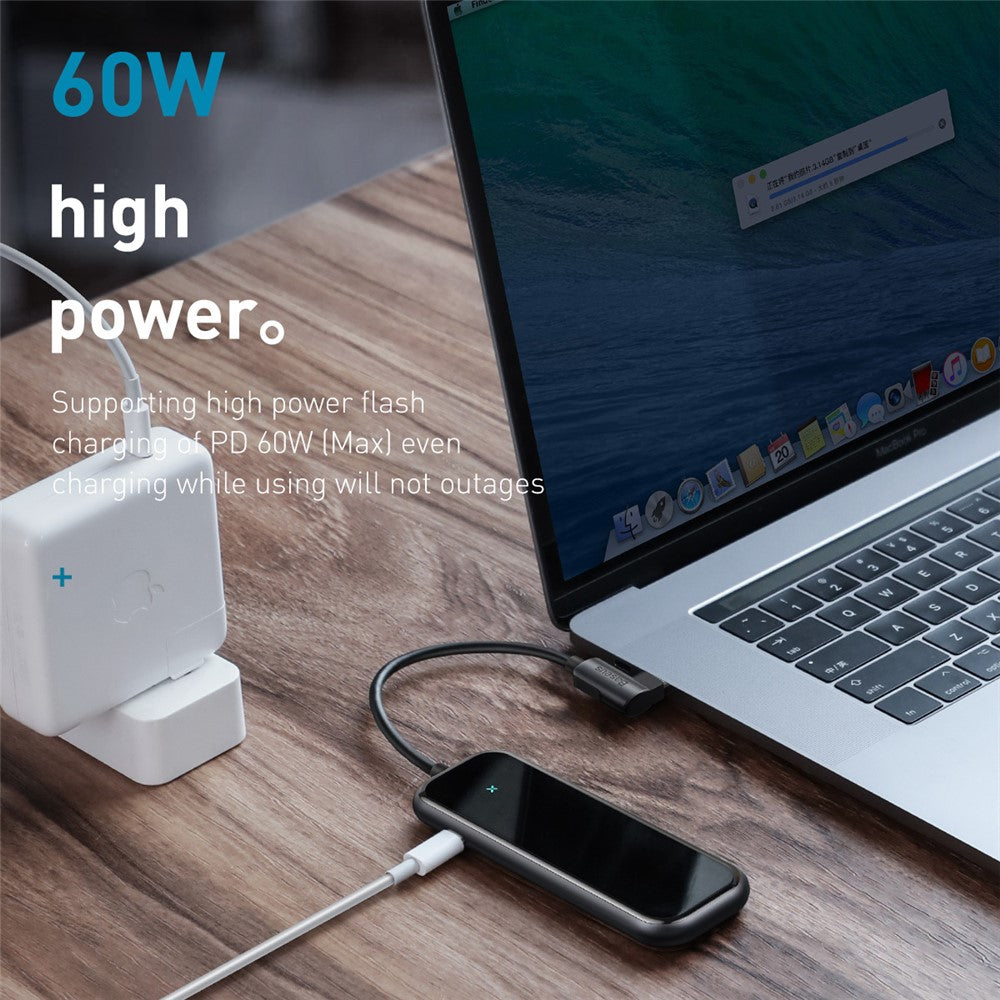 BASEUS Multi-function HUB Type-C to USB3.0*4+PD for Mobile Phone and Computer