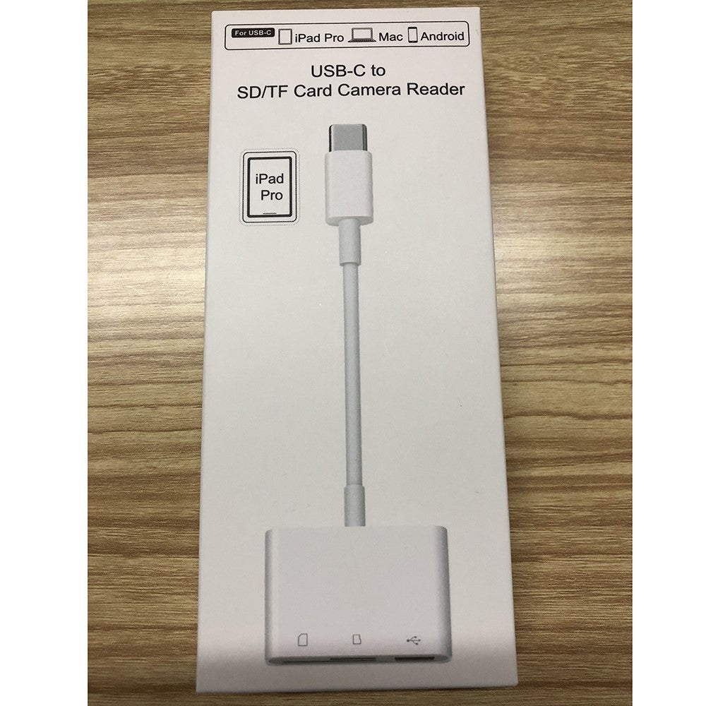 Type-C to SD/TF Card Reader USB OTG Hub Adapter