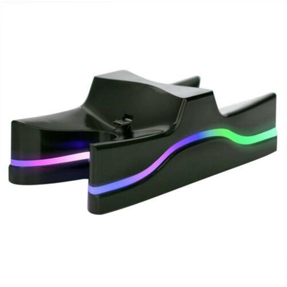PS4 LED Light Controlled Dual Charger Station USB LED Charging Stand Dock