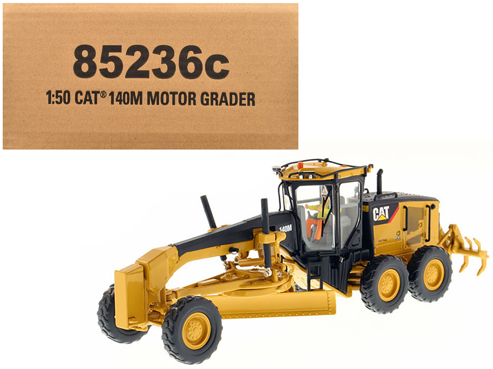CAT Caterpillar 140M Motor Grader with Operator "Core Classics Series" 1/50 Diecast Model by Diecast Masters